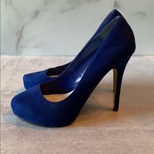 Electric blue pumps
